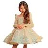 Anfitrionas de Performance para Niñas con Vestidos Voluminosos, Vestidos Largos, de un Hombro, Feliz Sol Día del Niño Vestidos de Princesa con Lentejuelas