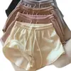 Shorts deportivos para mujer, shorts casuales versátiles de punto gofrado para el hogar, nuevos shorts de cintura alta adelgazantes con cordón para uso al aire libre