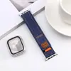 Adequado para Apple S10 Denim Watch com Etiqueta Esportiva Velcro Integrado iWatch 9ª Geração 87 Lona 46mm Masculino