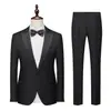 Vestido Gola Alta Arte Teste Performance Terno Formal Homem Noivo Casamento Apresentador Borla Terno Slim