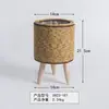 Maceta de ratán grande y popular, con trípode, para escritorio, creativa, para suculentas