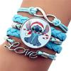 Pulsera multicolor Star Baby Stitch pulsera de dibujos animados de Stitch pulsera tejida infinite LOVE