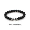 Nova Pulseira de Contas Pedra Vulcânica Turquesa Branca Pulseira Haltere Joias Europeias e Americanas Pulseira de Pedra Natural para Casal Mulheres