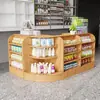 Mostrador de Caja de Supermercado Vitrina de Esquina Estante de Pago de Tienda Mostrador Frontal de Tienda para Madres y Bebés Farmacia Mostrador de Tienda de Papelería Barra de Mostrador