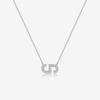 Collar Andywen de Plata de Ley S925 con Colgante de Letra Cd para Mujer, Moderno, Sencillo, Versátil, Cadena para Clavícula con Diamantes Completos para Mujer