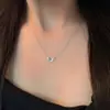 S925~ Colar de Coração em Prata Esterlina para Mulheres Japonês Simples Ins Fashionável Temperamento Versátil Para o Trabalho Design de Nicho Corrente para Clavícula
