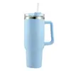 Copo de gelo 40oz transfronteiriço para carro, grande capacidade, alça portátil, copo térmico de aço inoxidável, isolamento espesso, estilo americano, litro