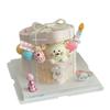 Caja de Regalo Linda Coreana ins Día de San Valentín Decoración de Pastel Enchufe Macarrón Corazón Globo Cadena Cumpleaños Colorido