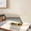 Peine Simple de Nuevo Estilo Coreano y Japonés, Peine para Moño, Peine de Acetato con Lazo, Peine para Flequillo, Accesorio Elegante de Alta Gama para el Cabello para Mujeres
