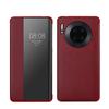 Para Huawei Mate RS Capa de Couro Saffiano com Aba Teto Solar Capa Protetora Inteligente para Celular Mate 30pro