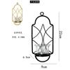 Candelero de hierro forjado para el hogar al por mayor, bandeja para velas, decoración de pared simple, colgante geométrico, transfronterizo, nórdico, dorado, para colgar en la pared