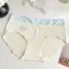 Pantaletas de Algodón Puro Estilo Japonés con Lazo Floral Dulce, Alta Elasticidad, Transpirables, Cómodas, Antibacterianas, de Cintura Media para Mujer