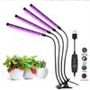 Luz de Crecimiento para Plantas Ledusb, Luz Clip para Flores y Suculentas, Tubo de Lámpara de Doble y Triple Cabezal, Regulable, Espectro Completo