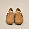 Sandálias Birkenstock Retro com Solado Grosso e Cobertura Total para Mulheres, Novo Estilo Primavera 2026, Aumenta a Altura, Adequado para Combinar com Saias, Flats Slip-On de Uso Duplo