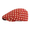 Gorra Retro de Puntos Estilo Japonés para Mujer, Boina Reversible de Punto, Gorra de Béisbol Versátil que Reduce la Edad, Moderna