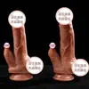 Lamiendo la lengua, Oscilantes y Vibrantes Utensilios Femeninos, Productos Simulados para Adultos, Pene de Masturbación de Larga Duración, Silicona Telescópica, Automático
