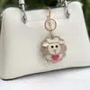 Novo Pingente Criativo Chaveiro de Carro Chaveiro Anel de Chaveiro Cordão para Chave de Carro Pingente de Bolsa em Couro de Cordeiro