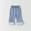 Casaco Trench Curto Estilo Coreano para Menina Bebê Top de Algodão Puro para Recém-Nascido Jaqueta de Renda com Gola Alta Estilo Novo para Meninas Classe a