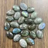 Atacado do Fabricante Personalizado Labradorita Natural Oval Gota d'Água Semi-Acabado Anel Superfície Patch Pedra Bruta Acessórios de Joias DIY