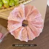 Anel de Cabelo Flor de Renda Vermelho com Cordão Quatro Camadas Feminino Estilo Coreano Cabelo Preso Baixo Suave Corda de Cabelo Corda de Cabelo Trançada