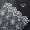 Papel de Regalo Floral de Gasa Tejida Blanca con Borde de Encaje, Tela Decorativa, Materiales de Arte Floral, Papel para Envolver Ramos