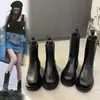 Botas Martin para mujer, nueva colección otoño/invierno 2026, botas versátiles de suela gruesa, estilo británico, efecto adelgazante, botines Chelsea de media pantorrilla con tacones gruesos
