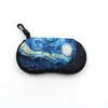 Bolsa para gafas de sol con estampado de material de buceo, portátil, para exteriores, impermeable, anticaídas, con cremallera, para guardarlas