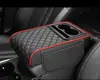 Funda de pasamanos de coche de uso general, cojín de almacenamiento multifuncional para coche, cojín elevador con portavasos, reposabrazos cómodo, interior de coche