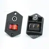 Enchufe de alimentación CC con interruptor DC5525 con orificios de montaje y luz, enchufe de entrada de alimentación para controladores de electrodomésticos pequeños
