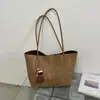 Bolso de Hombro Bolso de Mano Estilo Artístico Retro 2026 Otoño Nuevo Simple Color Sólido Moderno Elegante Alta Apariencia Bolso de Hombro Único
