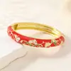 Nuevo Pulsera de Esmalte con Flores Pequeñas Estilo Chino con Artesanía de Esmalte, Líneas con Patrón de Bambú, Pulsera Multicolor, Suministro Directo de Fábrica, Exclusivamente para Ventas Transfronterizas