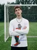 Transfronterizo Europeo y Americano Retro CR7 Gesto de Mano Icónico Impresión Directa Digital Oversize Cuello Pequeño Versátil Manga Corta