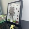 Marco de Fotos Tridimensional, Colgante de Pared Creativo, Exquisito Marco de Fotos de Madera de Densidad, Flores Secas, Decoración DIY de Escritorio para Sala de Estar, Hecho a Mano