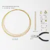 Pulseira Colar de Pérolas em Ouro Real 18K Pacote de Materiais para Acessórios de Joias DIY Fio de Ouro Especial para Miçangas Artesanais Cordão Macio