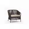 Sofá de Rattan Nórdico para Exterior Varanda de Pátio Jardim Ar Livre Designer Hotel Lazer Cadeira de Rattan para Exterior Móveis
