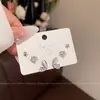 Brincos de Coração com Zircônia Micro-cravejados de Seis Peças para Mulheres Temperamento Exquisito Senso de Alto Padrão Brincos de Tarraxa Acessórios de Brincos Pequenos Modernos Versáteis