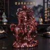Estátua Pequena de Deus em Madeira de Jujuba Thunderstruck Ornamento Zhao Gongming Wang Lingguan Lei Zu Jiuweiniang Niang Imperador Zhenwu Esculpida Finamente