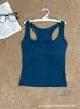 Camisole Modal com Costas Nadador, Bojo de Látex Integrado, Cor Sólida, Design Elegante Emagrecedor para Usar por Cima, para Primavera e Verão