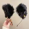 Tiara de Orelha de Gato para Cabelo, Adorno de Cabeça Feminino de Raposa, Tiara de Gato com Sino, Adereço para Transmissão ao Vivo, Presilha de Cabelo Engraçada, Coelho