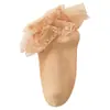 Calcetines para Bebé 2026 Otoño e Invierno Algodón Peinado Transpirables Calcetines de Princesa para Bebé Niña Calcetines de Encaje Alta Elasticidad Sin Apretar las Piernas