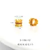 Acessórios DIY Banhados a Ouro Vietnamitas com Contas Espaçadoras de Strass, Contas Longas Cilíndricas, Design de Flor de Lótus, Contas Espaçadoras Longas, Contas Cilíndricas, Contas Soltas, Colar para Mulheres