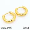 Brincos Redondos Europeus e Americanos Transfronteiriços de Aço Inoxidável 18K Design de Nicho Japonês e Coreano Brincos Versáteis em Espiral para Homens e Mulheres