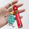 Llavero Navideño Transfronterizo Colgante Caja Sorpresa Papá Noel Muñeco de Nieve Árbol de Navidad Llavero Navideño Colgante Pequeño