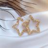 Pendientes de estrella de cinco puntas con letra C y estrella, nuevo de verano, aguja de plata 925, personalidad de网红, pendientes Joker, venta directa de fábrica