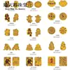 Pegatinas de Teléfono con Contenido de Oro de Shenzhen Shuibei para Riqueza, Fortuna y Prosperidad, con Adhesivo Posterior, Pegatinas Doradas para Promociones de Transmisiones en Vivo, Pequeños Regalos