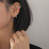 Pendientes Chapados de Plata 925 con Cierre de Rosca para Mujer, Diseño de Nicho, Clavos de Oreja de Gama Alta, Modernos para el Viaje al Trabajo