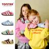 Zapatos Infantiles Desun 2024 Otoño Niñas Costura de Color Contrastante Zapatos Forrest Gump Estilo Coreano Zapatos de Interior para Jardín de Infancia Tenis para Niños