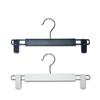 Cabide Plástico para Calças, Branco Leite e Preto Fosco, Duplo Clipe, Não Marca, Estilo Minimalista Moderno, Pacote com 50, Cabide Antiderrapante para Calças