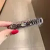 Grampo de Cabelo de Lã Minimalista de Luxo, com Letras de Strass Brilhantes, Presilha Lateral, Grampo Vintage Exquisito, Acessório de Cabelo