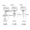 Pendientes de Acero Inoxidable con Forma de Cono Apuntado Transversales Europeos y Americanos, Pendientes Colgantes de Moda para Hombres y Mujeres, Pendientes Listos para la Venta